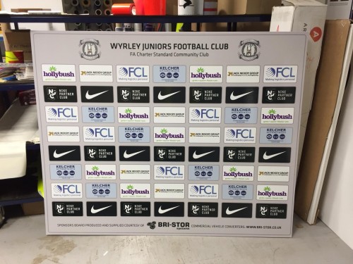 WJFC - Sponsor board